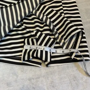 Brandy Melville Skort Womens One Size Waist Black White Striped Casual thumbnail 6