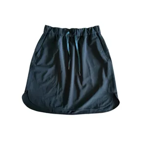 Lululemon On The Fly Skirt Womens Size 8 Black Elastic Drawstring Waist Active thumbnail 5