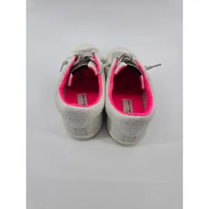 Vintage Havana Adina Sneakers Womens 11 White Neon Pink Silver Star Glitter‎ Pop thumbnail 2