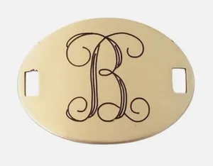 “B” Beaucoup Designs Jewelry The Laiton Collection Brass Initial Letter Charm thumbnail 1