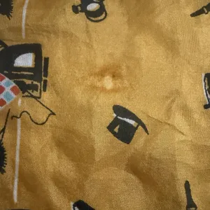 Horse Carriage Yellow Rolled Edges Hand Stitched 17" Square Scarf, 1950s, MCM thumbnail 4