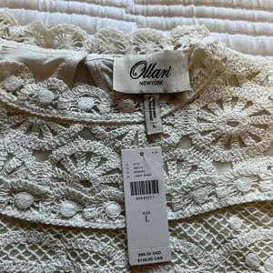 Anthropologie Ollari Dori Ruffle-Sleeve Crochet Top thumbnail 7