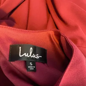 Lulus Last Love Song Tie-Waist Dress in Burgundy Size‎ Small thumbnail 7