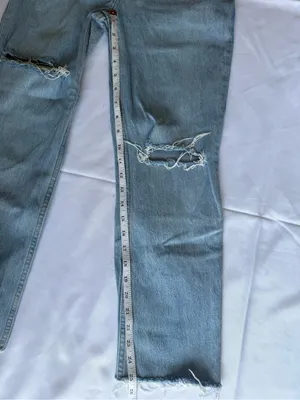 Abercrombie & Fitch 90s Straight Ultra High Rise Light Wash Jeans Size 25 / OX S thumbnail 8