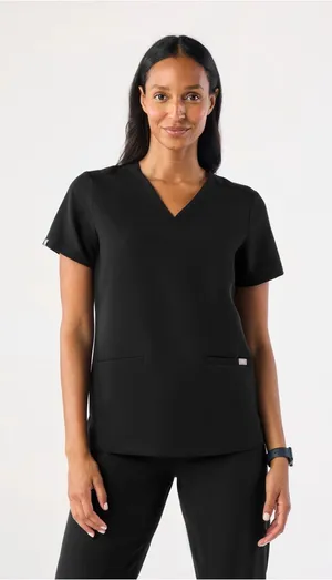Figs Casma Three-Pocket Scrub Top size L black thumbnail 1