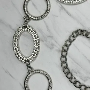 Chunky Studded Silver Tone Chain Belt One Size (OS) ✨ thumbnail 9