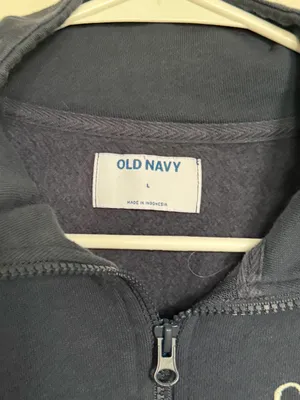Old Navy Navy Quarter-Zip Sweatshirt thumbnail 3