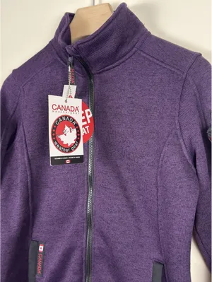 Canada Weather Gear Climb Jacket Women M Purple Sweater Fleece NWT Outdo thumbnail 2