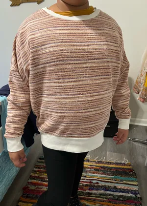 Large striped sweater Pink thumbnail 1