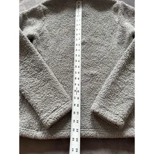 Patagonia Women's Grey Half Zip Jacket Coat Fuzzy Sherpa Size Medium‎ thumbnail 7