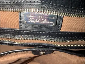 Ralph Lauren Newbury Tote black pebbled leather. thumbnail 8