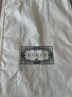 Authentic Gucci Logo Canvas Dust Tote Bag small 13.5 x 10.5 inches thumbnail 6