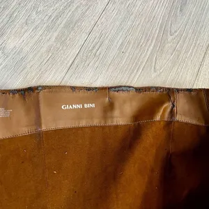 Brown Suede Knee-High Boots with Embroidered Pattern by Gianni Bini thumbnail 5