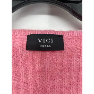 Vici Egremont V-Neck Crop Sweater Pedal Pink Wool Size Small‎ Oversize Boxy thumbnail 3