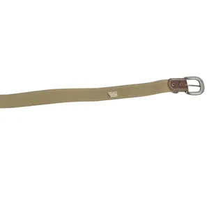 Brown Croc Embossed Faux Leather Silver Buckle Belt thumbnail 6