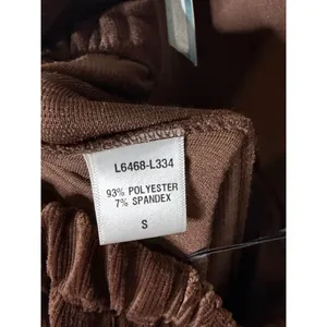Earthbound Trading Co Brown Velvet Corduroy Wide Leg Overalls Jumpsuit Small NEW thumbnail 9