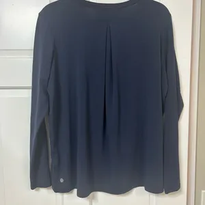 Athleta Deep Navy Long Sleeve Crew Top thumbnail 2