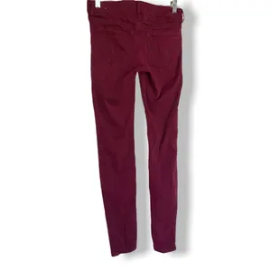 Hollister Burgundy Skinny Jeans Womens 0 24 Mid Rise Stretch‎ Cotton Denim Pants thumbnail 4