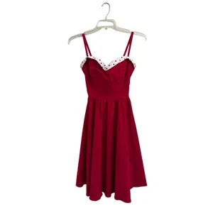 Stop Staring! Alicia Estrada Pinup Red Polka Dot Rockabilly Swing Dress Sz M thumbnail 2