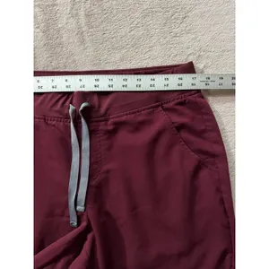 FIGS Catarina Jogger Scrub Pants‎ Zipper Pockets Burgundy Medical Size L thumbnail 6