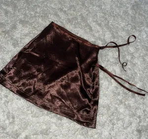 Satin Brown Skirt thumbnail 1