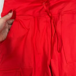 Free People FP Movement S Off Road Joggers Pants Utility Slouchy Red Relaxed thumbnail 4