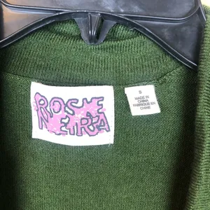Anthropologie Rosie Neira Olive Green Cardigan S thumbnail 2