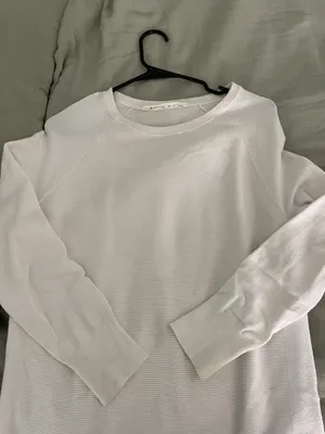 White/Cream Ribbed Crew Neck Sweater size XS or S thumbnail 1