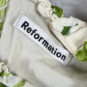 Reformation Green Floral‎ Tie Strap Smocked Back Viscose Cami Top Size 8 thumbnail 2