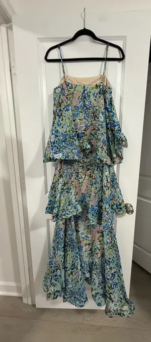 Armani maxi dress in multi - Floral Spaghetti-Strap Maxi Dress in Multi-Color thumbnail 6