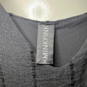 NEW MINKPINK Babydoll Flowy Boho Ruffle Tier Black Mini Dress — SMALL thumbnail 2