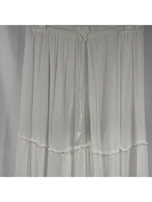 Gypsie Blu White Tiered Boho Maxi Skirt Size M thumbnail 2