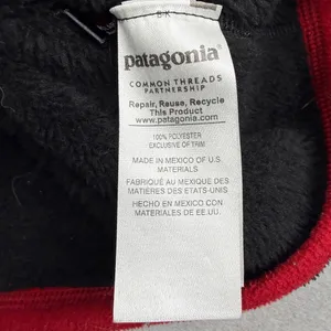 Patagonia Re-Tool Snap-T Fleece Womens Small Black Red Polartec Thermal Pro thumbnail 7