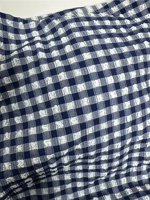 J. Crew New! Sleek Ruched Gingham One-Shoulder One-Piece Swimsuit Size 16 thumbnail 4