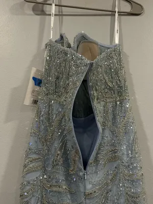 MAC DUGGAL 20544 Blue Strapless Embellished Trumpet Gown sz 8 thumbnail 6