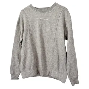 NWT Champion Women’s Center Logo Crewneck Light Grey Sweatshirt Size Medium thumbnail 1