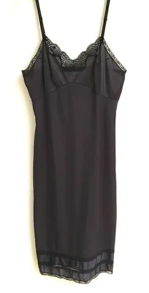 ‎Vintage black chemise slip dress 34* thumbnail 1