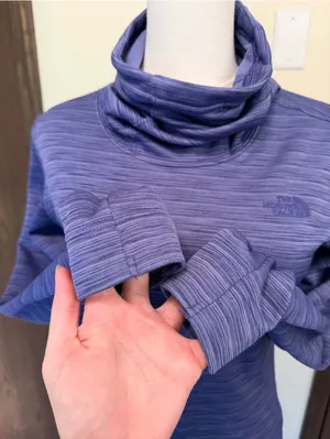 The North Face purple pullover adjustable turtleneck sweater thumbnail 3