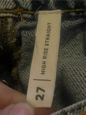 Pacsun Women High Rise Straight Mom Jeans Raw Hem Crop Button Fly Size 27 X 25 thumbnail 4