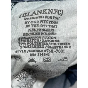 Blank NYC Women's Blue Dark Wash Low Waist Slim Skinny Denim Jeans Pants Size 27 thumbnail 4