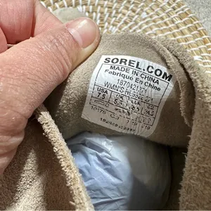 Sorel Women’s Evie Lace-Up Waterproof Suede Ankle Bootie Casual in Beige 7.5 thumbnail 14