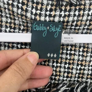 Gabby Skye Tweed Dress Sz 4 Ivy Preppy Academia 60s Mod Style Pearl Fringe Trim thumbnail 10