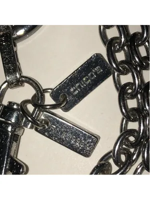 Chico’s Silver Tone Dark Metal Circle Link Chunky Belt thumbnail 4