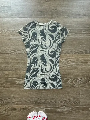 Vintage y2k short sleeve mesh top thumbnail 3