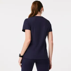 Figs Catarina One Pocket Scrub Top Navy Blue Size XL thumbnail 2