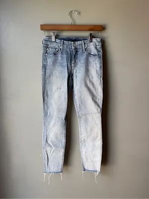 MOTHER The Looker Ankle Fray Jeans Women’s Size 25 Light Wash thumbnail 2