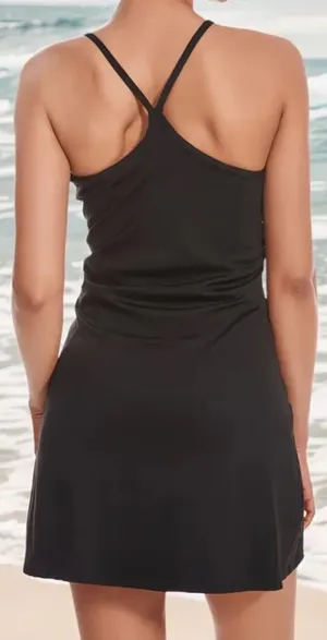 Boutique Women’s Casual Sports Easy Peezy Tennis Workout Dress with Shorts and Bra thumbnail 2