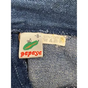 Vintage‎ Papaya Denim Vest and Skirt Set Size 8 Tropical Ruffle Western 80s 90s thumbnail 8
