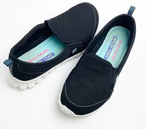 SKECHERS Black Air Cooled Memory Foam Lightweight Slip On Shoes, Size 9 Casual thumbnail 1