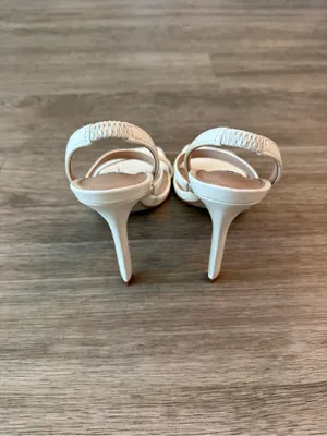 Steve Madden White Slingback High Heel Sandals in Grade White, Size 5.5 thumbnail 8